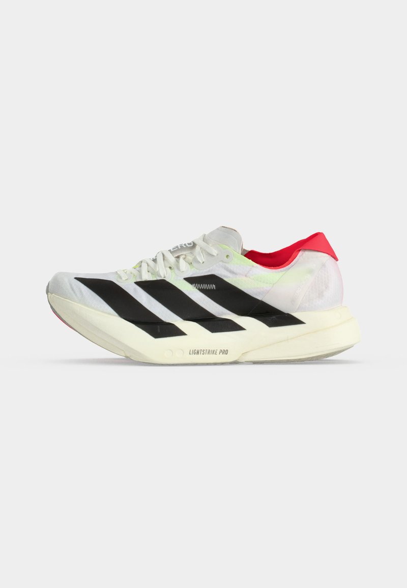 adidas Performance ADIZERO ADIOS PRO 4 - Road running shoes - cloud  white/core black/silver-coloured metallic/white - Zalando.co.uk