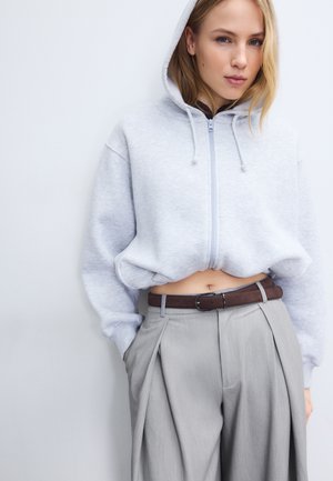 Stradivarius, MAXI-DART TROUSERS WITH BELT - Pantalon classique - light grey