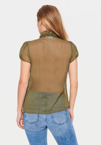Saint Tropez LILJASZ CRINKLE SS - Camicia - army green