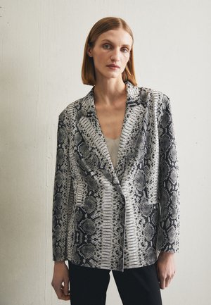 Norma Kamali SINGLE BREASTED STRAIGHT FIT JACKET - Blazer - black/white