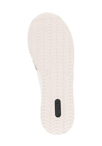 White sneaker sole with a textured pattern, featuring herringbone grooves and a black "remonte" logo on the side. Size 37 printed on sole.