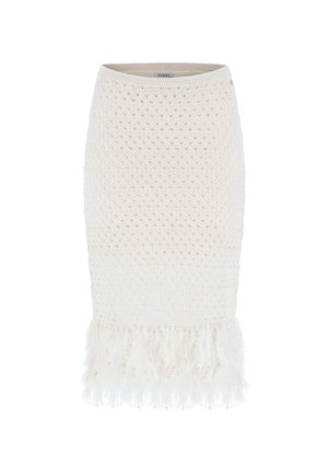 Guess MITTELLANGER FRANSEN - Pencil skirt - weiß