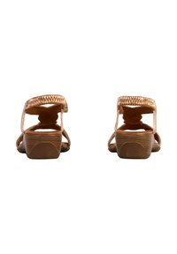 Divine Factory Sandalen met sleehak - champagne