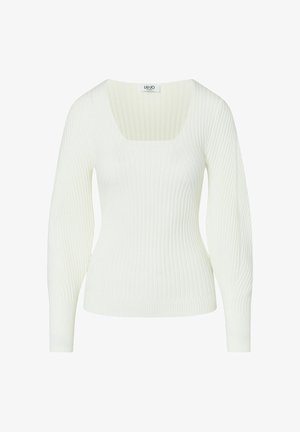 LIU JO, LIU JO SWEATER WITH BALLOON SLEEVES - Pullover - white