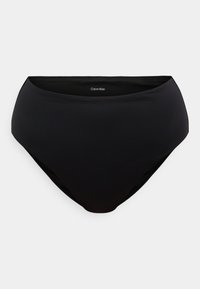 Μαύρο μαγιό σε ψηλόμεσο σχέδιο από λείο ύφασμα, με χωρίς ραφές και μαλακή ελαστική μέση με λογότυπο.