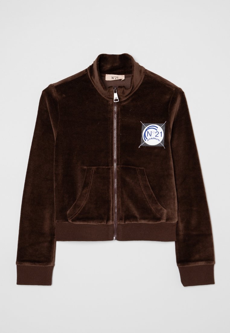 N°21 Sweater met rits bruin