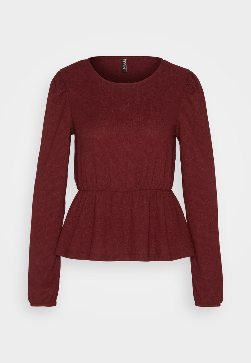 Pieces Blouse bordeauxrood