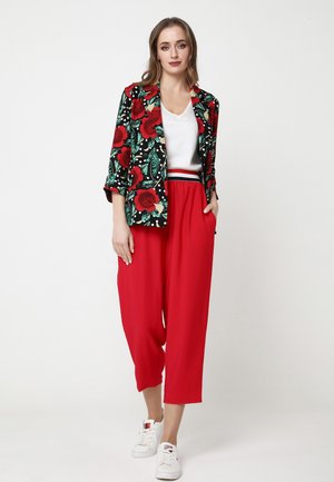 SILVANA - Blazer - schwarz, rot