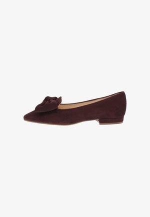Xaver Luis, COCO - SPITZE BALLERINAS MIT SCHLEIFE - Ballerina shoes - mahagoni