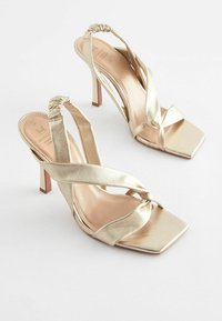 Next SIGNATURE ASYMMETRIC STANDARD. - High Heel Sandalette - gold