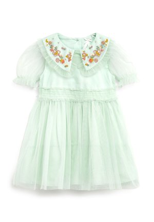 EMBELLISHED MESH COLLAR - Juhlamekko - mint green