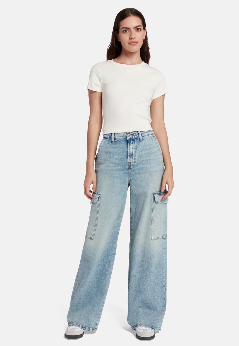 7 For All Mankind Flared Jeans lichtblauw
