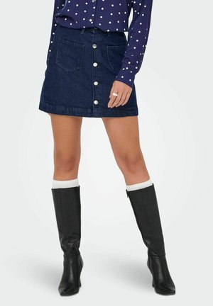 ONLAMAZING TAI NOOS - A-silueta svārki - dark blue denim