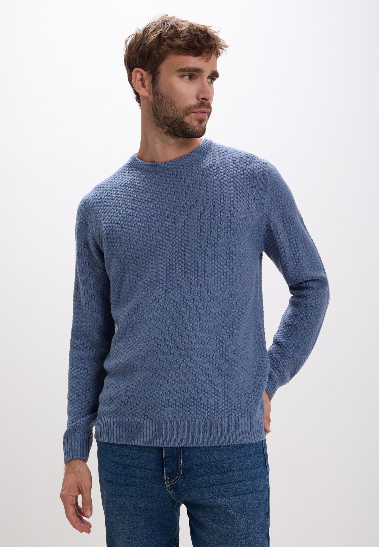 Trendyol Felpa Uomo Girocollo Tinta Unita – Maglia Tuta In Cotone, Vestibilità Regolare, Colore Nero