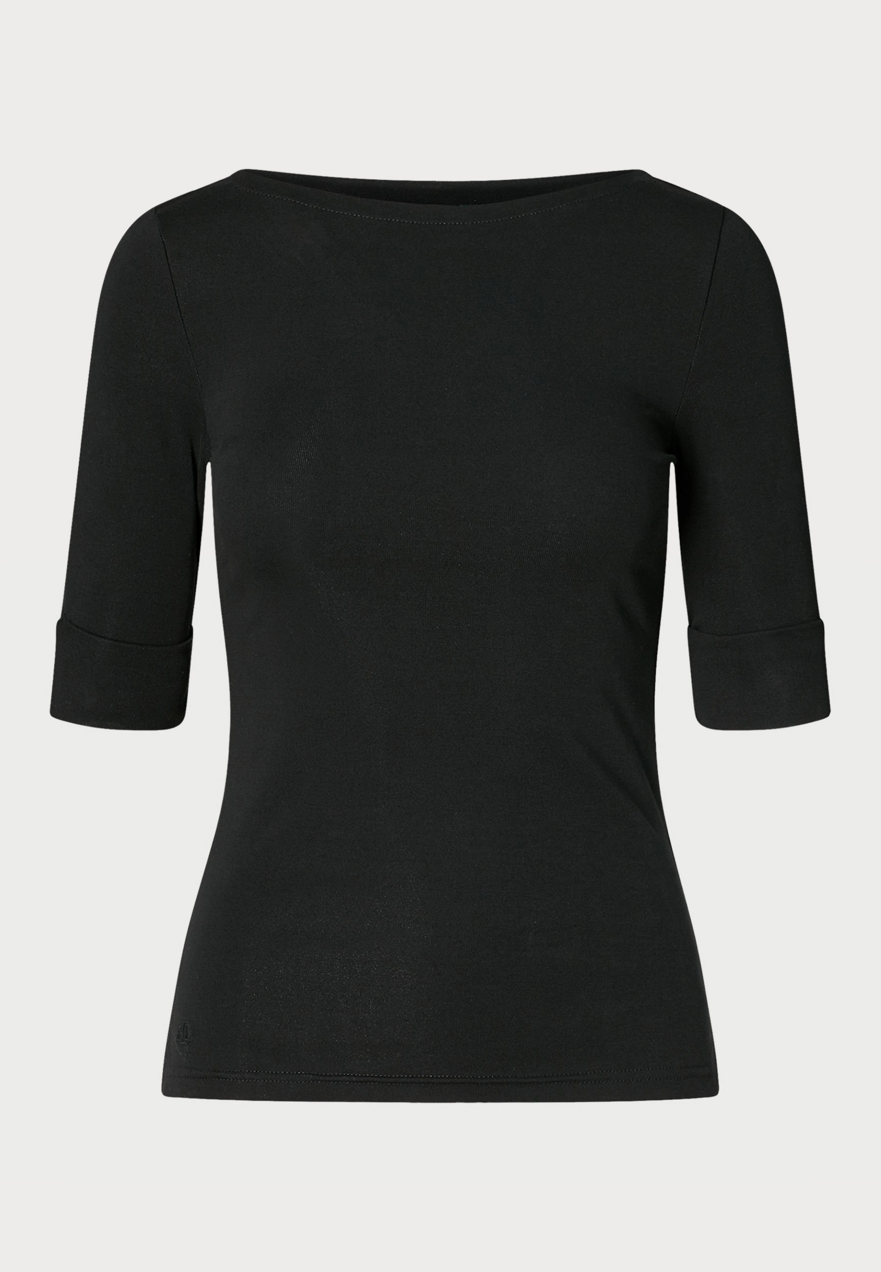 売れ筋商品|||ラルフローレン Tシャツ レディース トップス Belting Print Cotton Blend Boatneck Tee - Print T-shirt - black Belting-Print Cotton-Blend Boatneck Tee