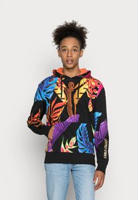 Carlo Colucci HOODIE - Camisola - black blue