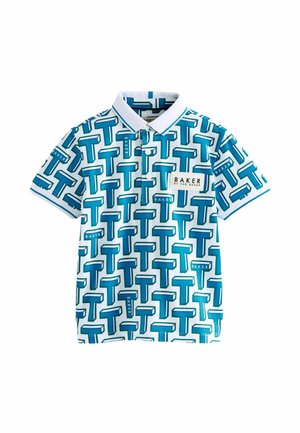 GEOMETRIC REGULAR FIT - Polosärk - blue