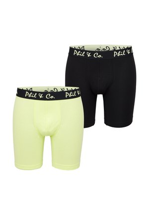 LONG BOXER BRIEFS - Trunks - black shadow lime