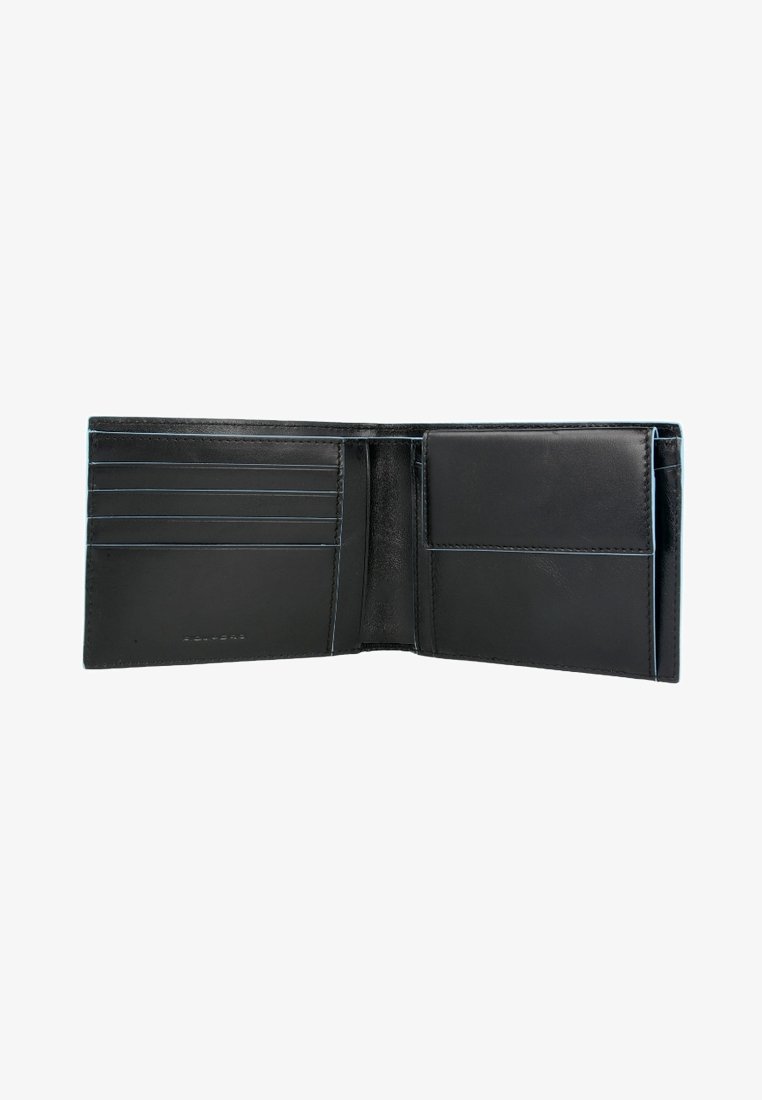 Piquadro Vibe Portafoglio Uomo Con Portamonete In Pelle, 12,5x9,5x2 Cm, Nero, 4 Scomparti Per Carte
