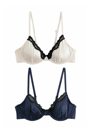 NON PAD PLUNGE FIT HIGH SHINE 2-PACK - Bügel BH - navy cream