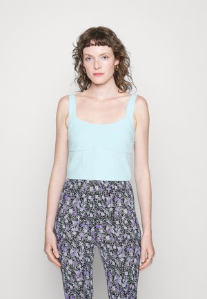 Abercrombie & Fitch BARE TAILORING CORSET  - Μπλούζα - crystal blue