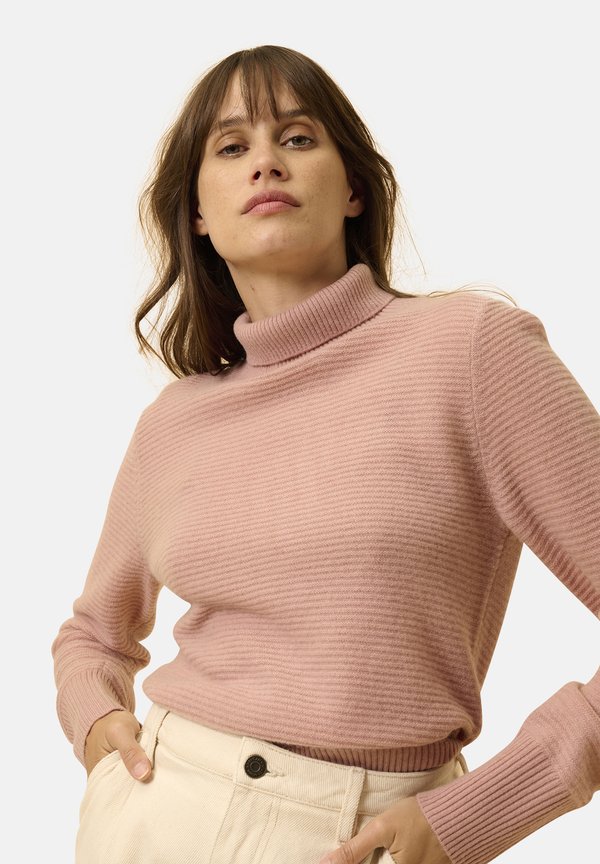 POINT INVERSE COL ROULÉ - Strickpullover - rosewood