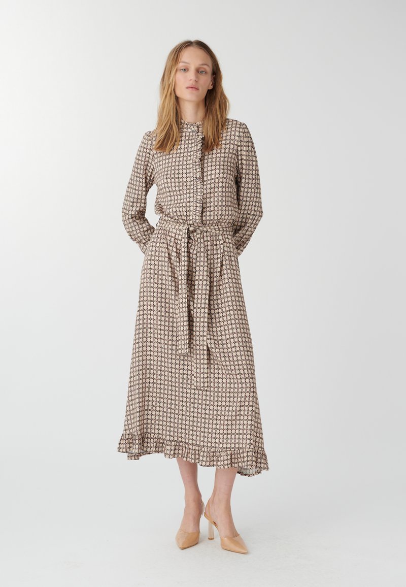 Dea Kudibal 0720126 PalmaDEA Belladonna Latte Linen Dress With Collar