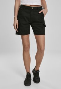 Urban Classics HIGH WAIST - Šorti - black