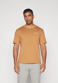 Champion ICONS CREWNECK WITH SMALL LOGO - Nyomott mintás póló - brown