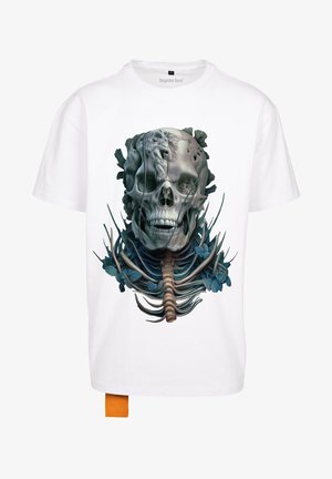 Forgotten Faces ERODED HEAVY - Triko s potiskem - white