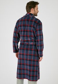 Damart CARREAUX - Accappatoio - gris rouge rayé