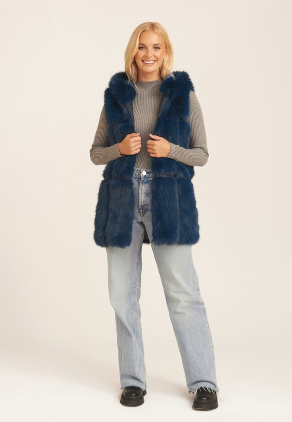 SOFT TOUCH FUR LONGLINE GILLET - Waistcoat3