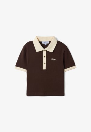 B.ANGEL, CROPPED POLO SHIRT, REGULAR FIT - Poloshirt - beige brown