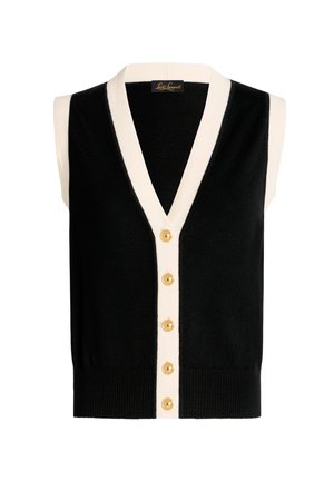 Luisa Spagnoli MONGIOVINO - Waistcoat - nero panna