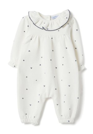 ROMPER REGULAR FIT WITH FRILLED COLLAR - Mono - optical white