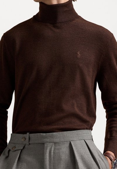 Polo Ralph Lauren WASHABLE WOOL ROLL NECK JUMPER - Trui - burnt brown melange