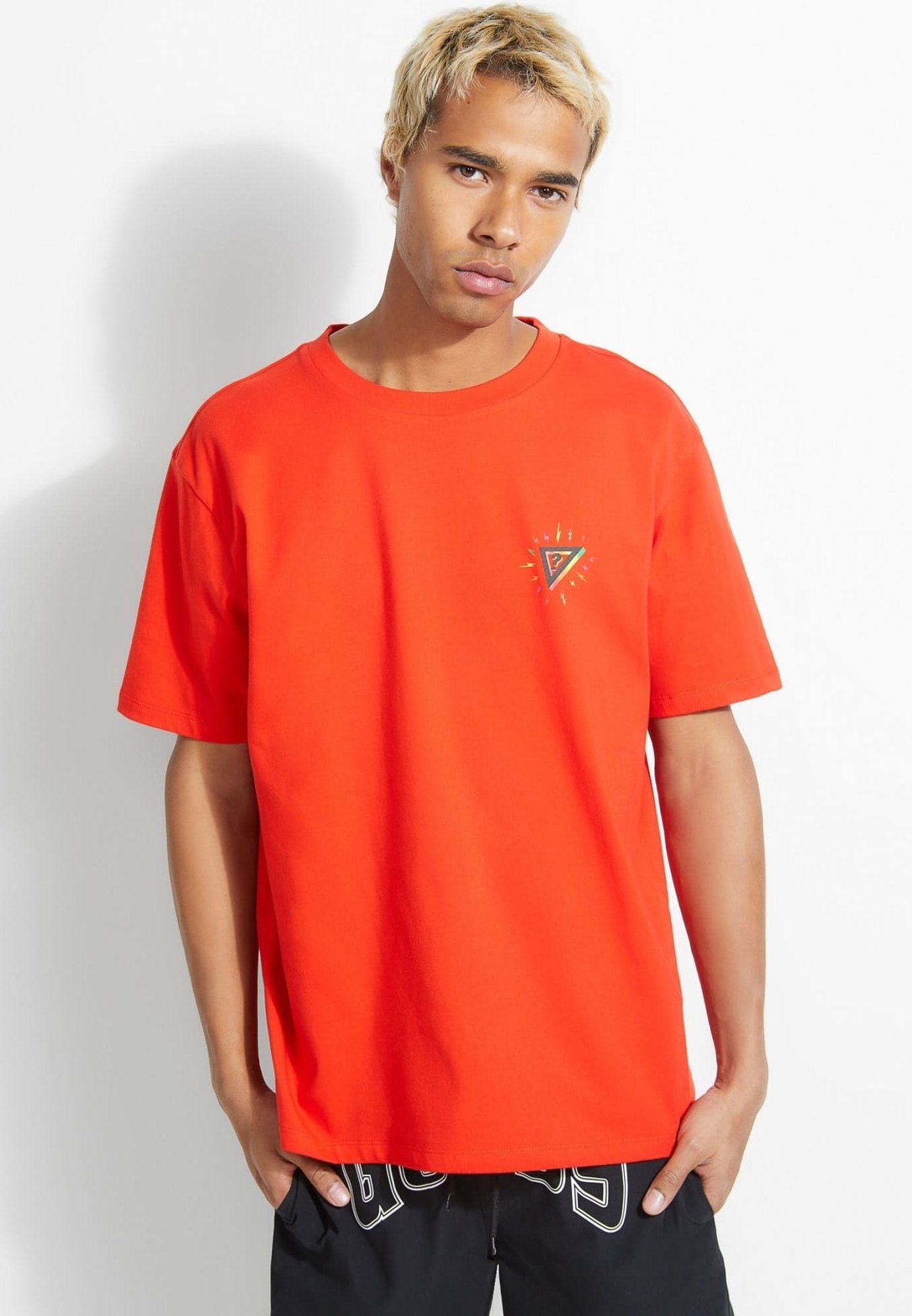Guess Print T-shirt - hellrot/light red 