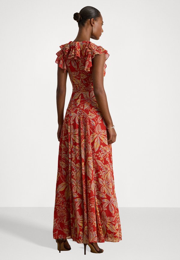 FLORAL BELTED CRINKLE GEORGETTE GOWN - Cocktail dress / Party dress4