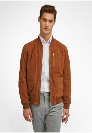 Leather jacket - cognac