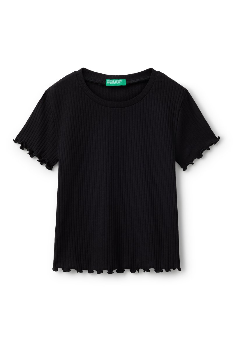 United Colors of Benetton SHORT SLEEVE - Triko s potiskem - black