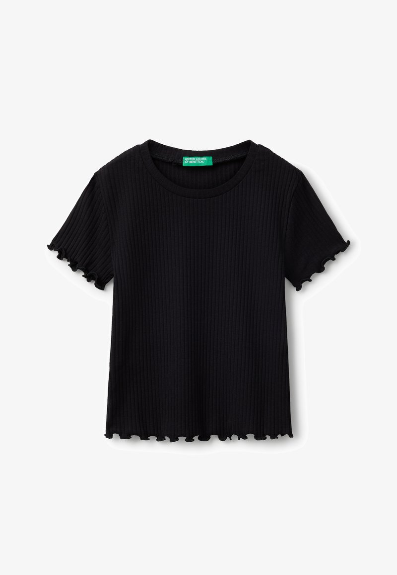 United Colors of Benetton SHORT SLEEVE - Triko s potiskem - black