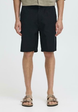 Solid SDLINUS LINEN MIX - Short - true black