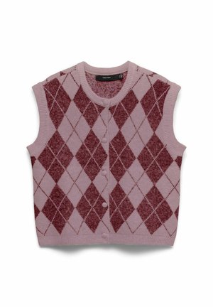 Vero Moda, KNITTED VEST VMHALO KNITTED VEST - Veste sans manches - elderberry