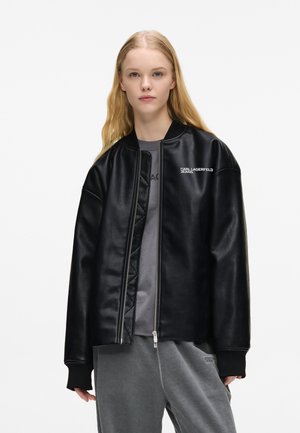 Μπουφάν από συνθετικό δέρμα - black