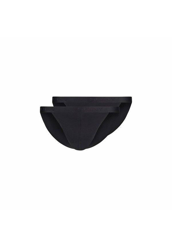 SLIP, 4ER PACK RETRO, FEINRIPP - Briefs - schwarz2