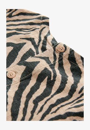 Next REGULAR FIT - SHORT SLEEVE BOXY - T-Shirt print - black brown zebra print