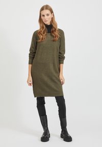 VILA VIRIL DRESS - Strikkjoler - forest night