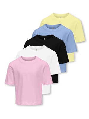 KOGREX 5 PACK - Navadna majica - pink lady pack:white/black/open air/double cream