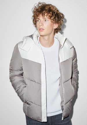 glänzende winterjacke schwarz