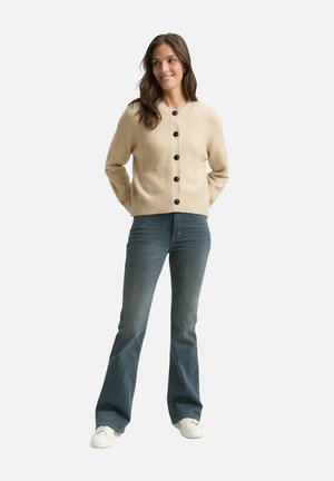 Strickjacke - sand stone beige melange